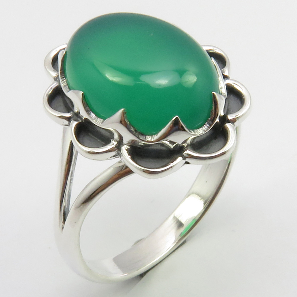 925 Sterling Silver Green Onyx Ring Sz 9 Free Shipping Fashion Jewelry Ebay