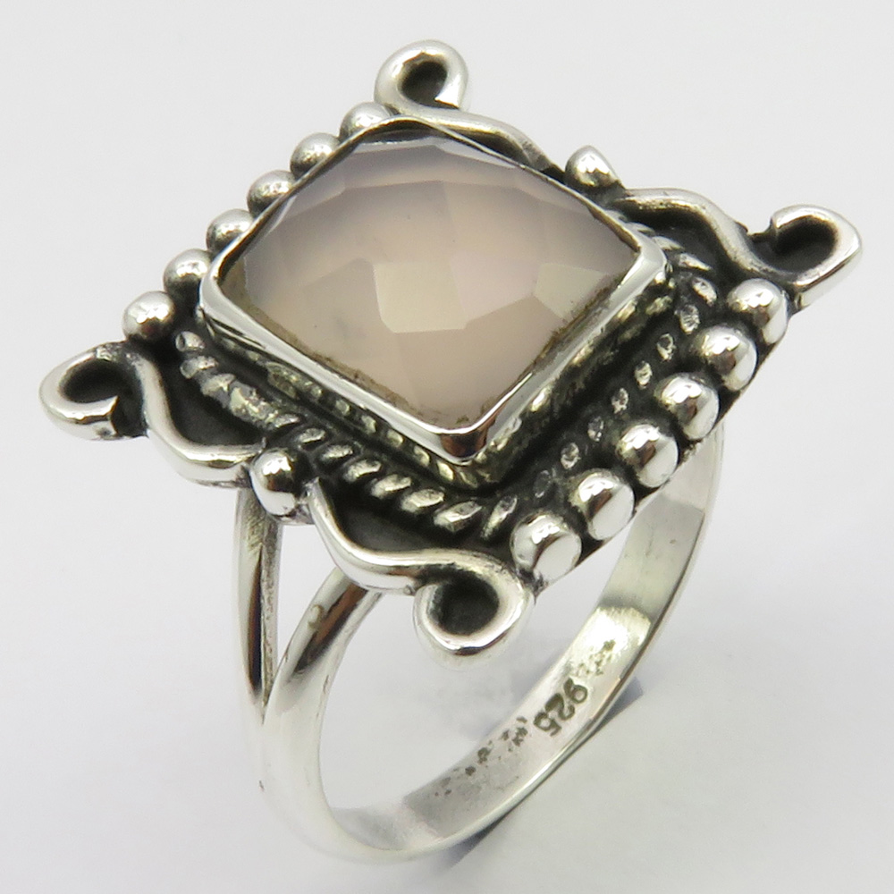 Solid silver cornaline ring size 52 US or 6 FR.
