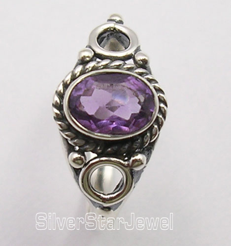 Fabulous African Amethyst Gemstone 925 Sterling Silver Handmade Ring All Size